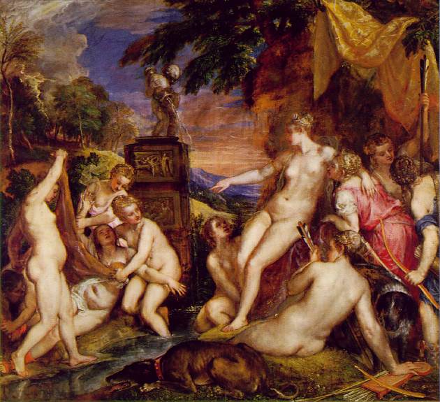 Diana and callisto, Titian, 1559